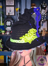 Load image into Gallery viewer, Black Cottage Witch Hat
