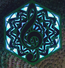 Load and play video in Gallery viewer, Green &amp; Black Treble Clef Light
