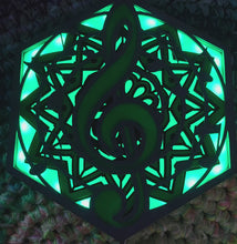 Load and play video in Gallery viewer, Purple &amp; Green Treble Clef Light
