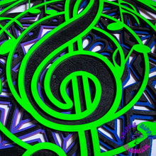 Load image into Gallery viewer, Green &amp; Black Treble Clef Light
