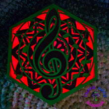 Load image into Gallery viewer, Green &amp; Black Treble Clef Light
