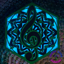 Load image into Gallery viewer, Green &amp; Black Treble Clef Light
