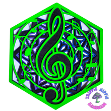 Load image into Gallery viewer, Green &amp; Black Treble Clef Light

