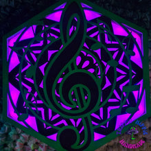 Load image into Gallery viewer, Green &amp; Black Treble Clef Light
